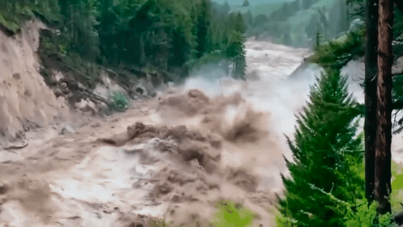 Yellowstone National Park releases new video of June flooding