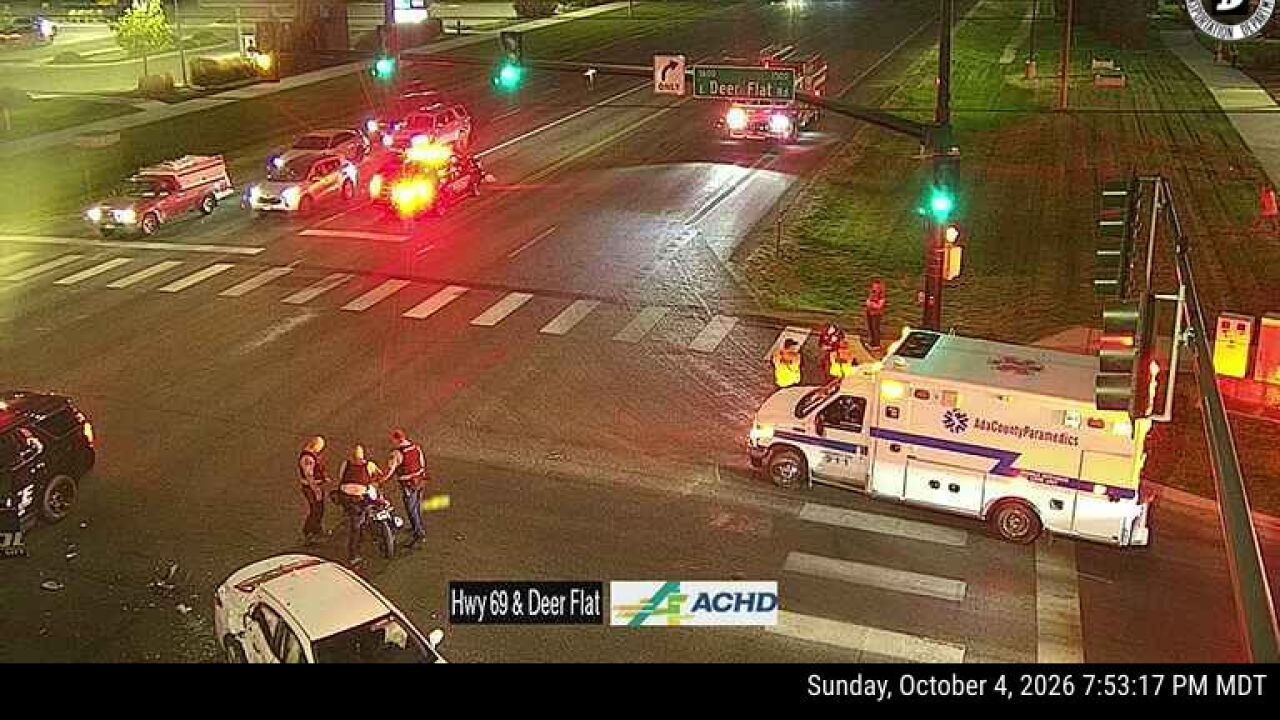 Motorcycle crash in Kuna, Deer Flat Road and North Meridian Road