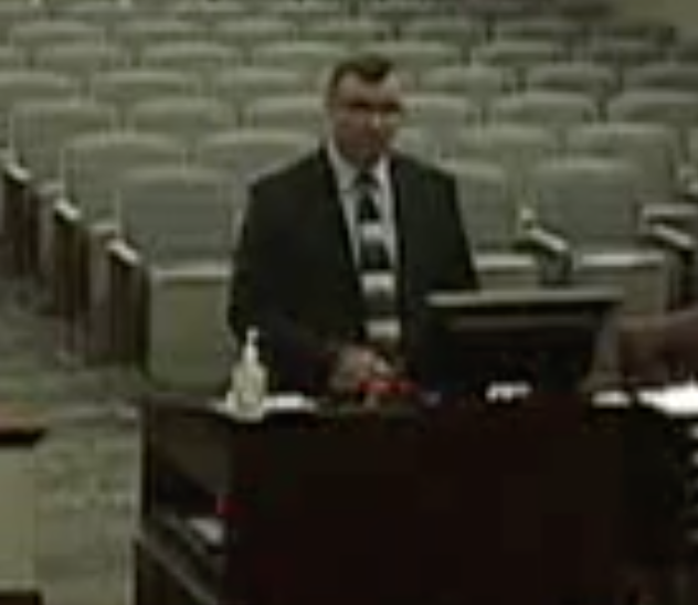 Chad Essert at his expungement hearing on Feb. 22, 2022