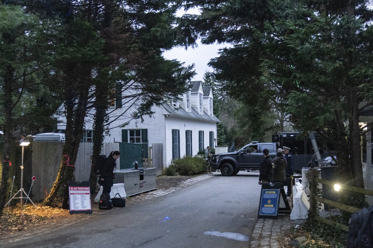 FBI outside President Joe Biden's Delaware home, Jan. 13, 2023