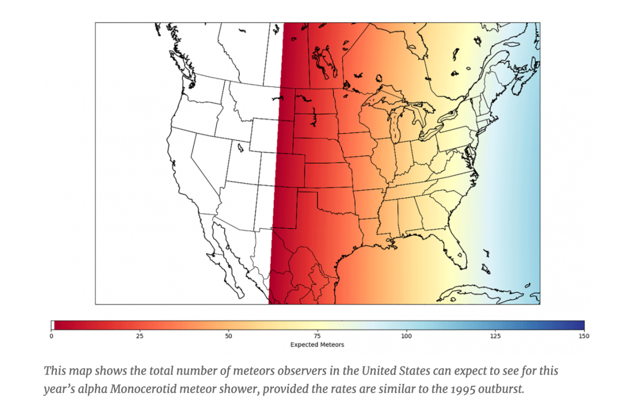 Meteor Storm Map