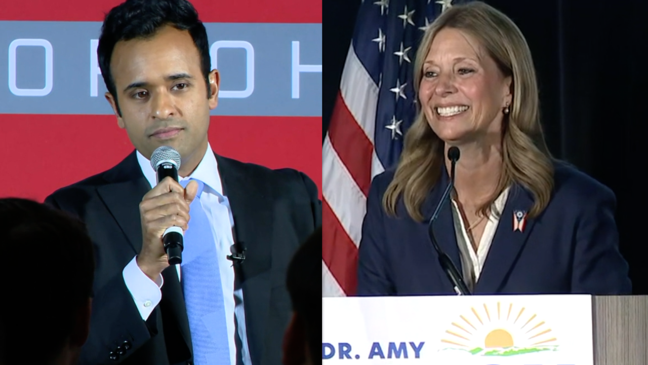 Vivek Ramaswamy and Amy Acton