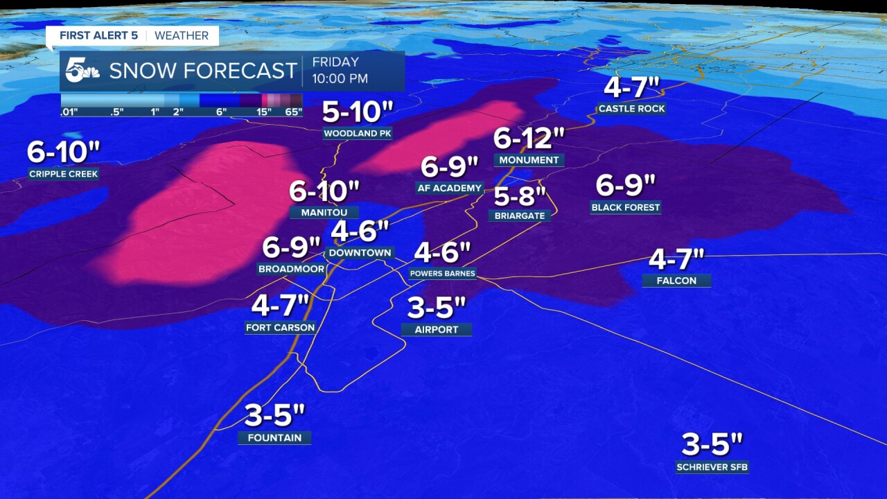 Pikes Peak Region Snow Totals