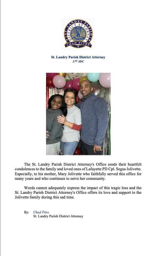 Remembering Sr. Cpl. Segus Jolivette