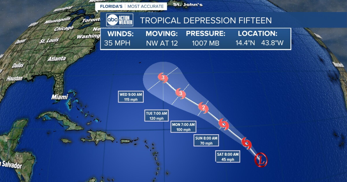 Tropical Depression 15 forms in Atlantic, forecast to become Hurricane Nigel - Vimarsana News