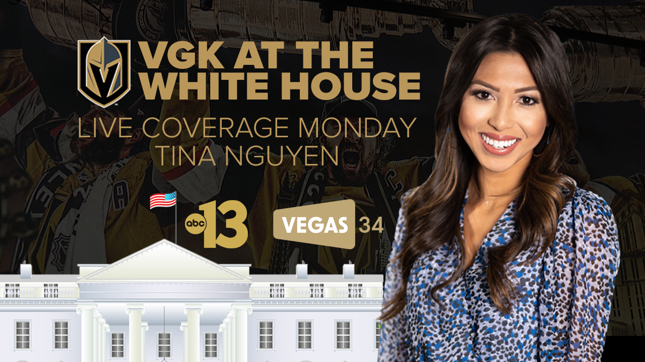 KTNV sports reporter Tina Nguyen at the White House as Vegas Golden Knights get honored, celebrated for Cup win