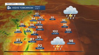 Near-record warmth tomorrow with thunderstorms also possible during the afternoon and evening