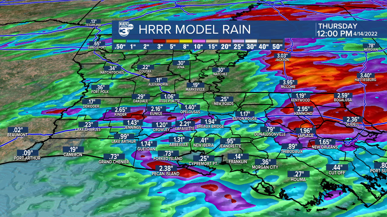 Extended HRRR Accumulation Acadiana.png