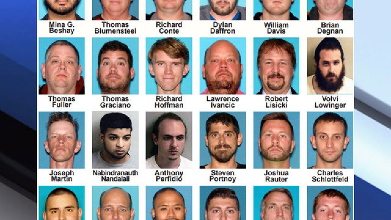 A group of alleged child predators arrested in a sting operation