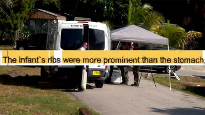 A 3-month-old died from dehydration and malnutrition after living in a home with boarded windows, exposed electrical wiring and cockroaches, according to court documents and investigators with the St. Lucie County Sheriff's Office.