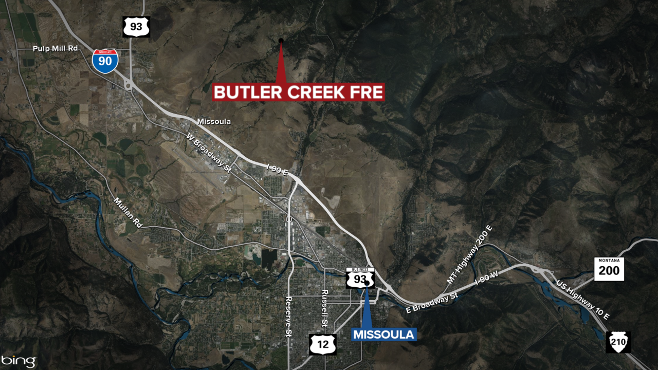 Butler Creek Fire Map