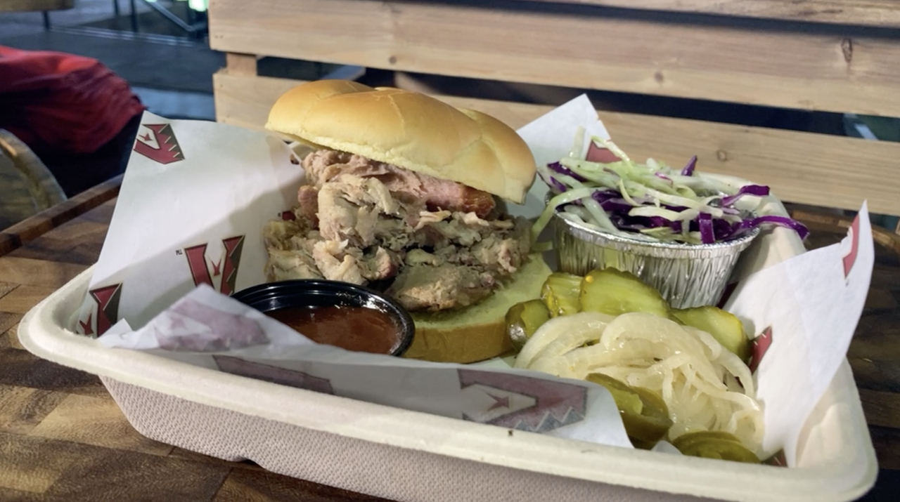 “Low and slow” Barbecue Pork Sandwich