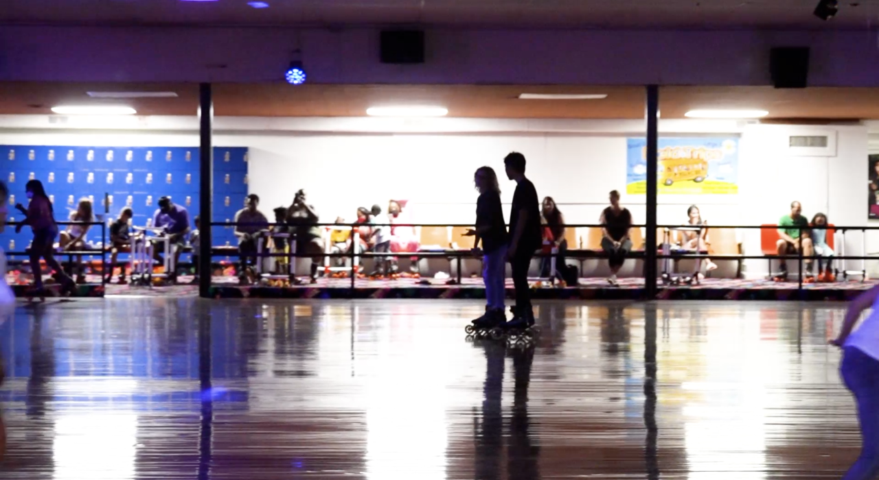 Skaters on the floor at Edru Skate