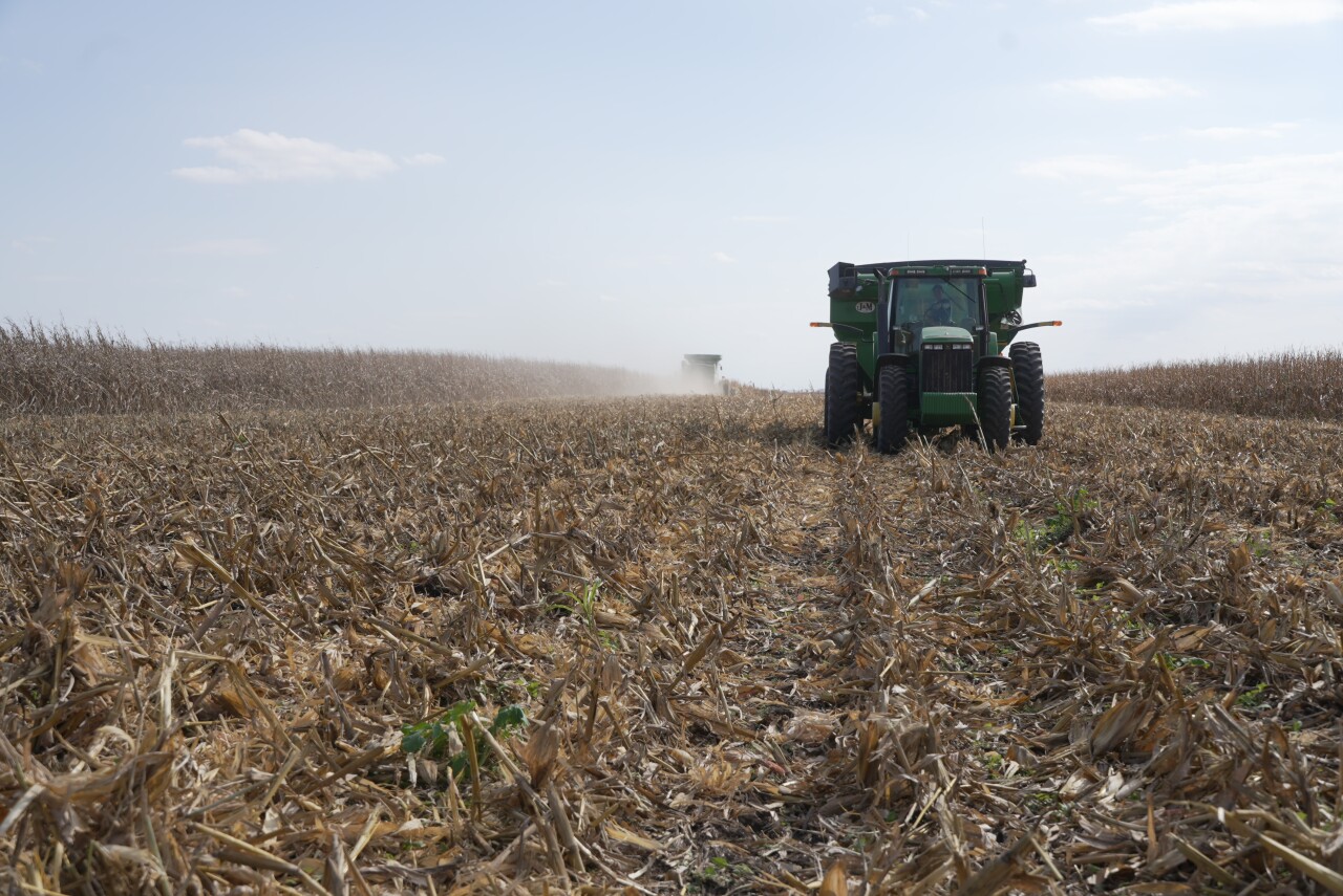 Harvesting corn on Bartek's Wahoo farm