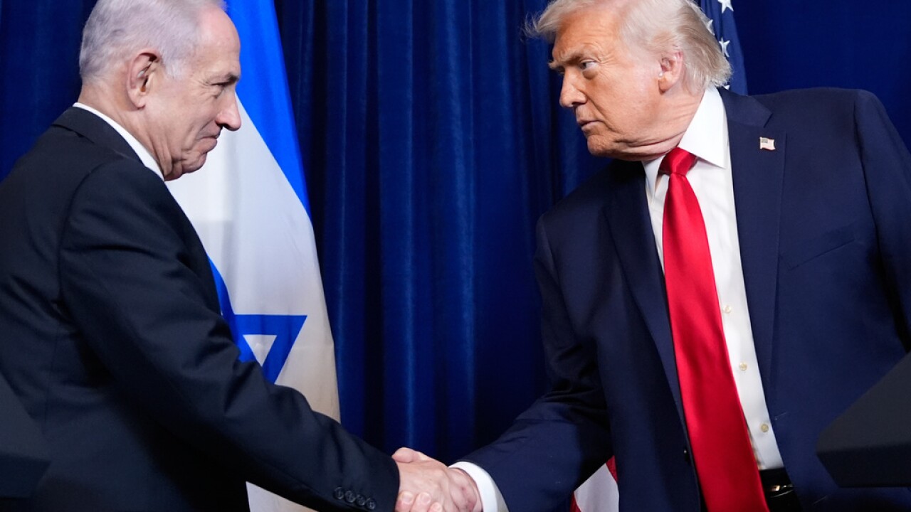 APTOPIX Trump Netanyahu