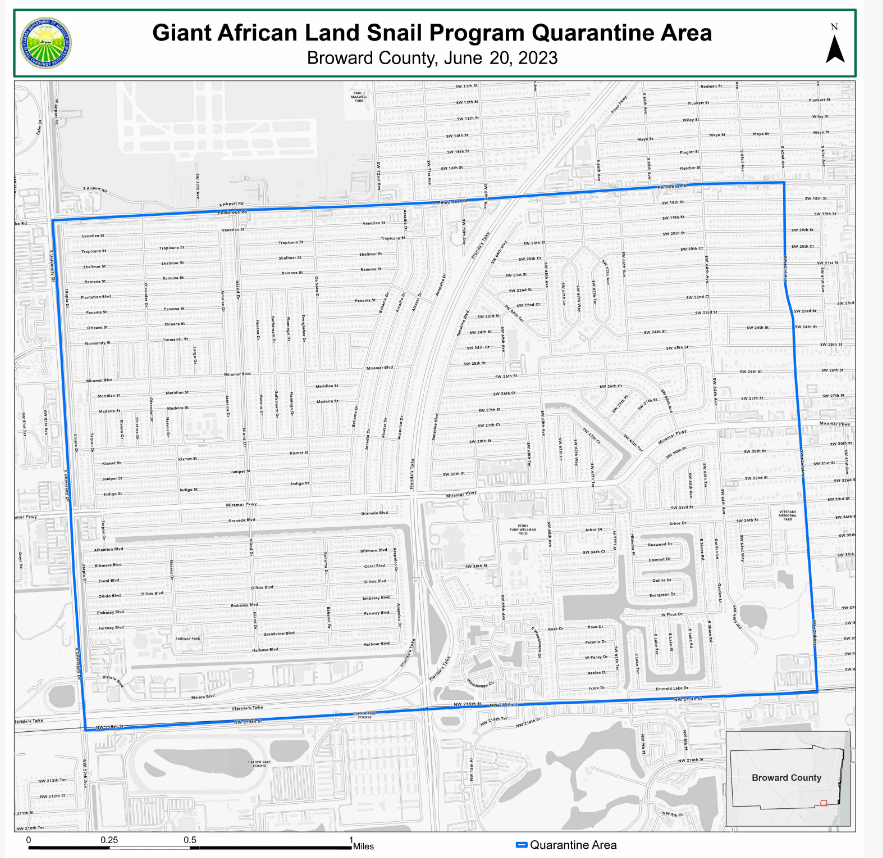 GIANT AFRICAN LAND SNAIL QUARANTINE AREA