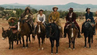 Adam Sandler and cast in "The Ridiculous 6."