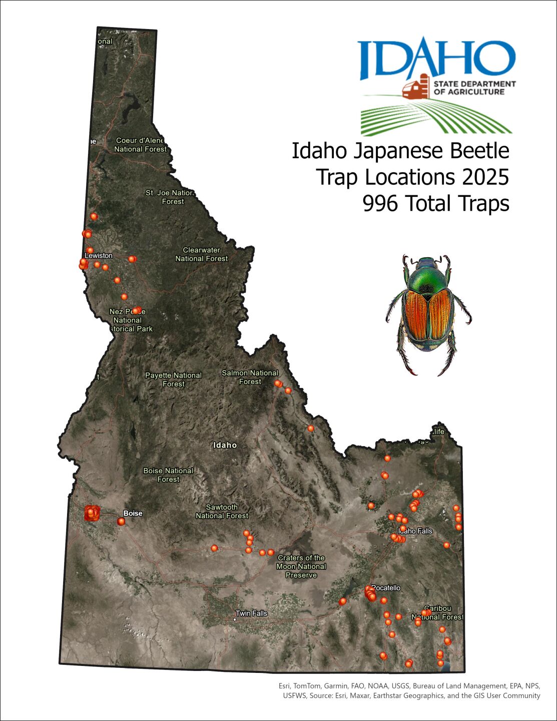 ISDA Japanese Beetle Map