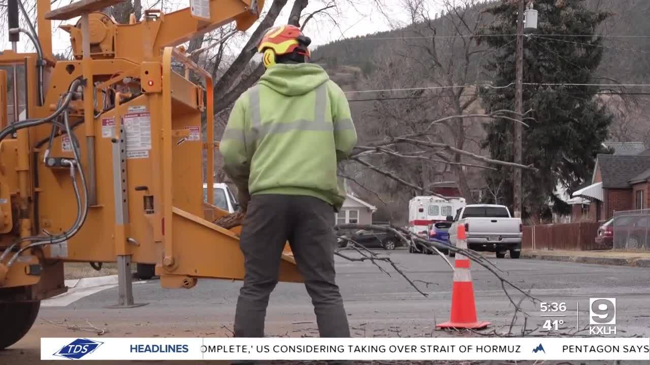 Helena cleaning up after another wind storm