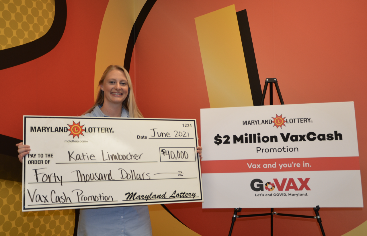 High school teacher Katie Limbacher claimed a $40,000 prize as the June 4 winner in the $2 Million VaxCash Promotion.