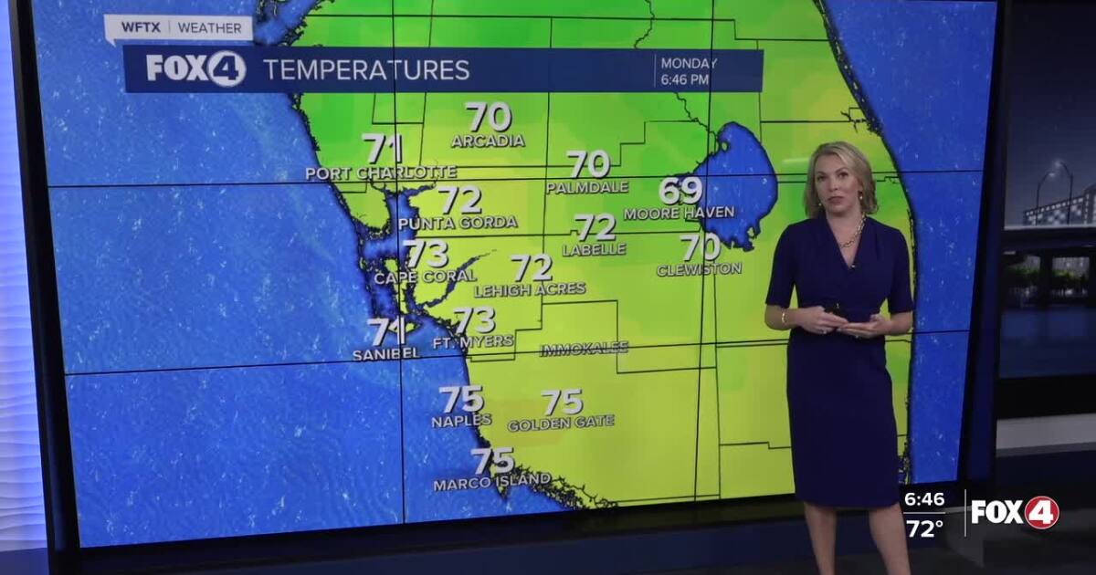FORECAST: A cooler start to the week, a stronger front arrives Thursday