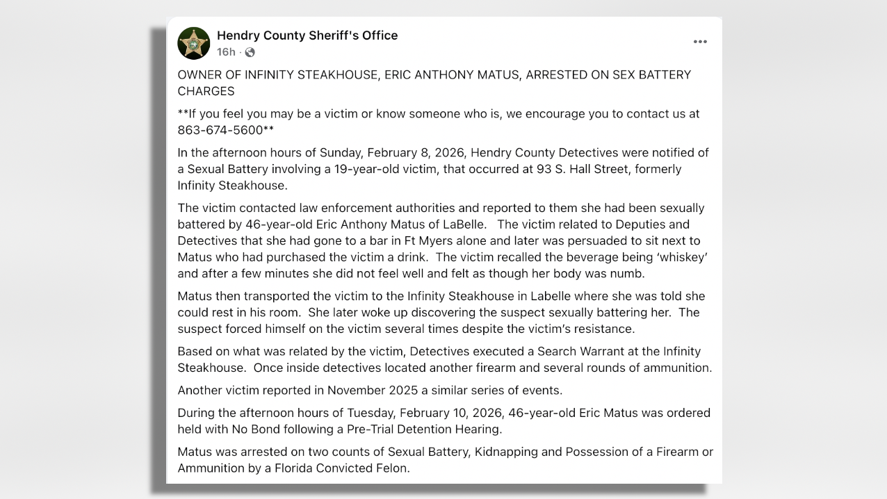 Hendry County Sheriff's Office post