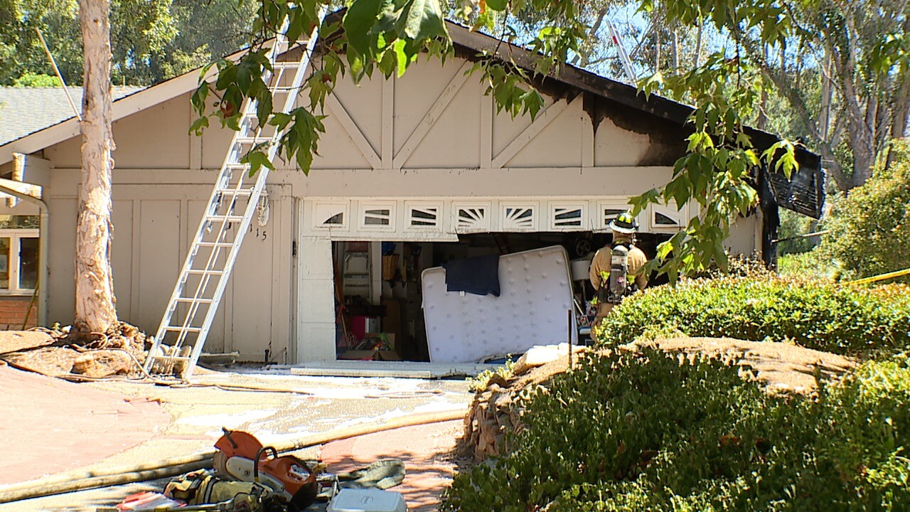 Gas leak causes house fire in Poway