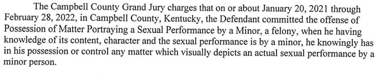Stefan Soder child pornography charges in indictment.
