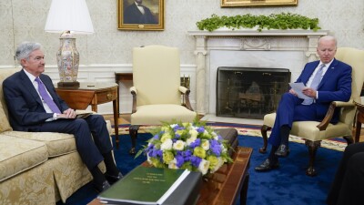 President Joe Biden meets with Federal Reserve Chairman Jerome Powell