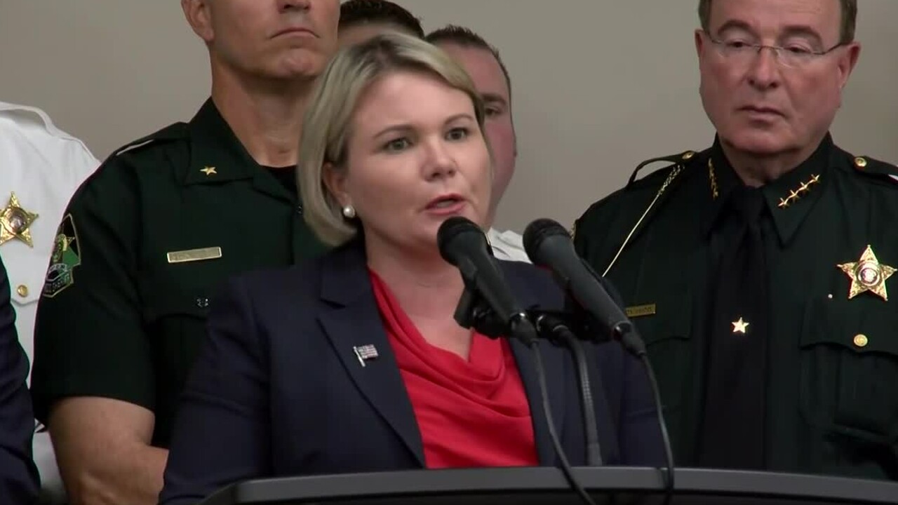 Susan Lopez, interim state attorney for the 13th Judicial Circuit in Hillsborough County, speaks at a news conference on Aug. 4, 2022