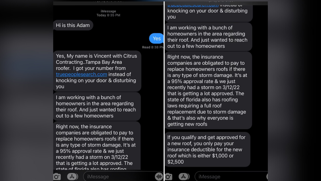 Roofing scam text Stassy Olmos.png