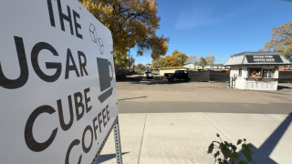 The tiny Sugar Cube Coffee Shop at 44th and Wadsworth