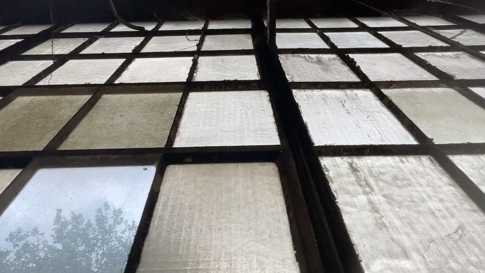 Windows at the city's fleet garage are original to the 1939 structure.