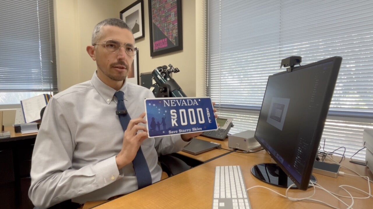 Jonathan Boarini shows Channel 13 the new plate