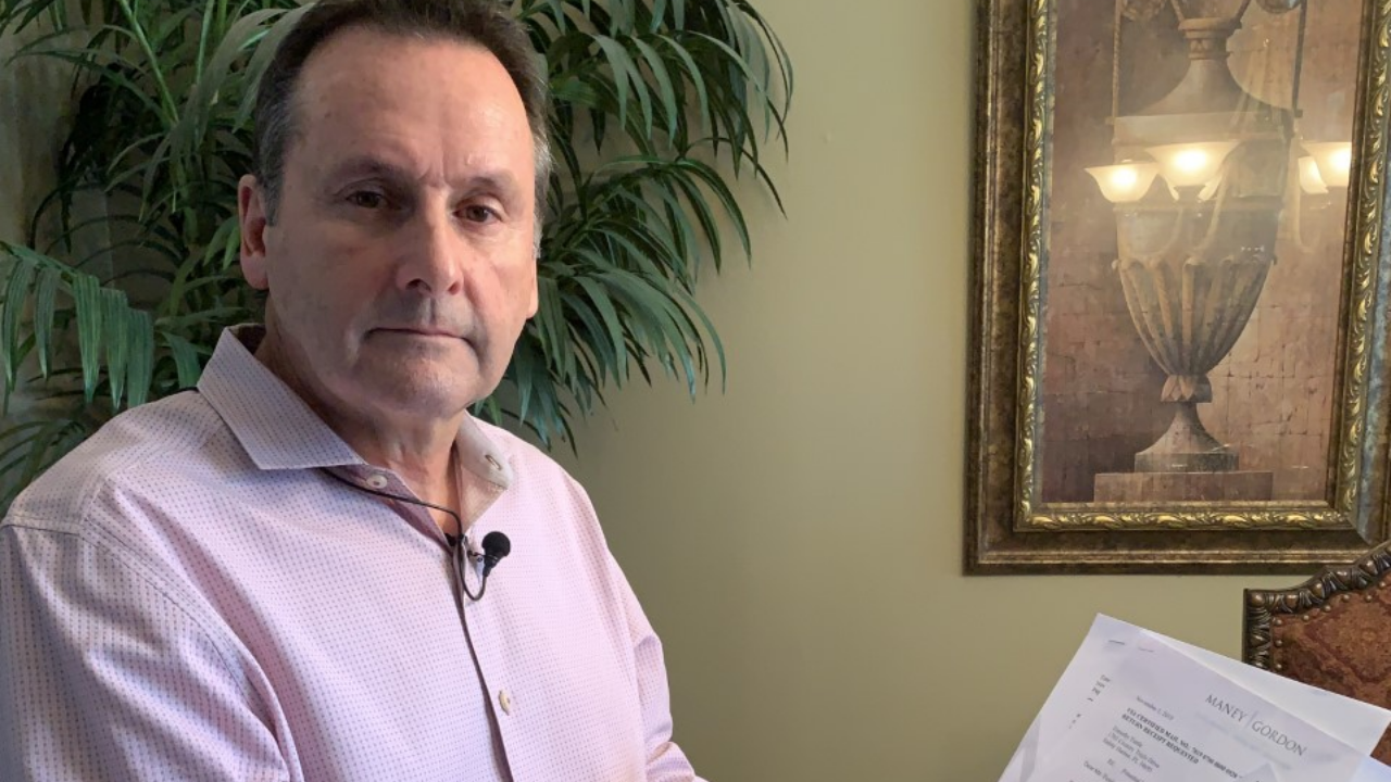 Tim Tuttle with rejection letters