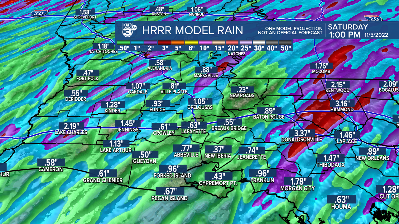 Extended HRRR Accumulation Acadiana.png