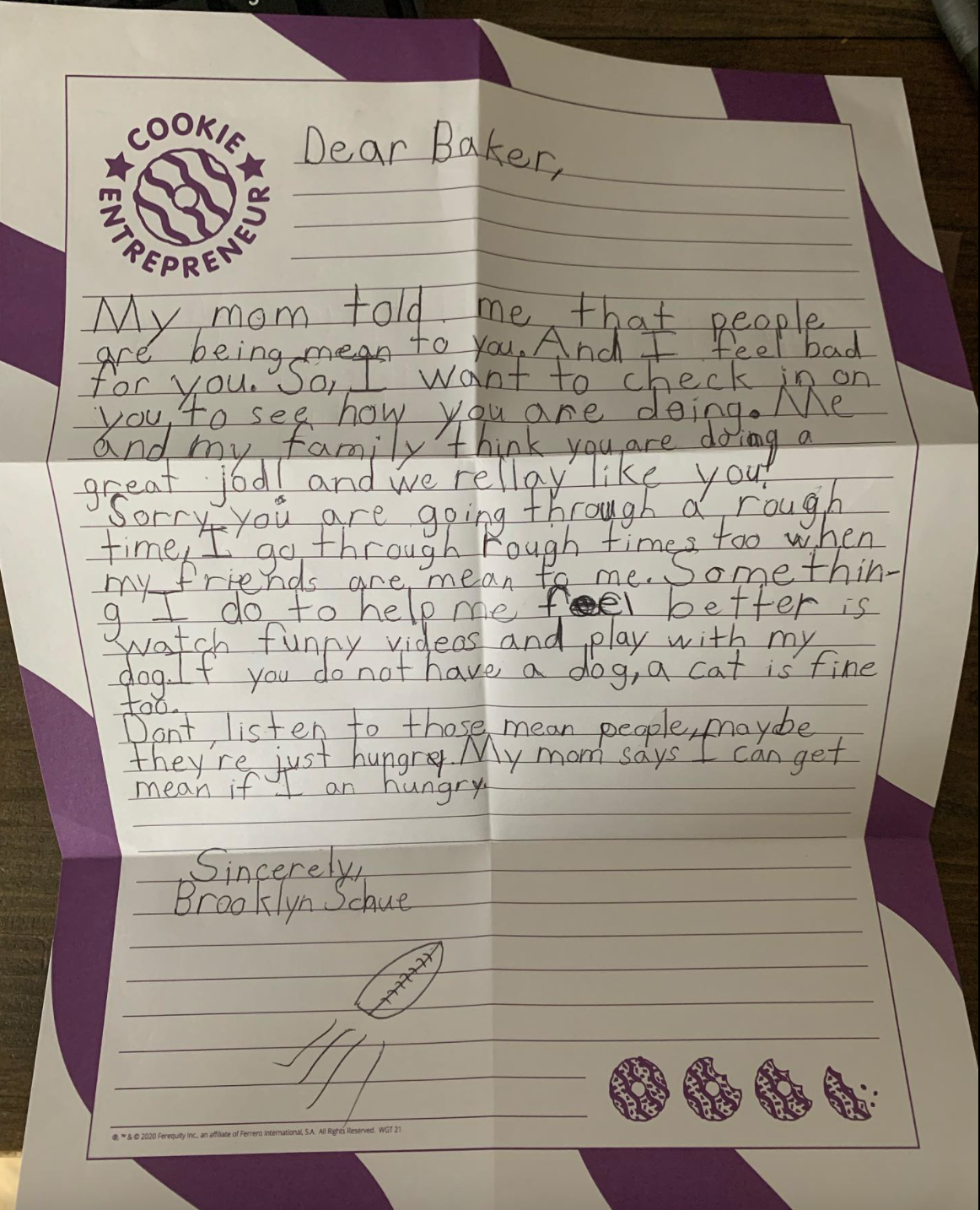 Letter to Baker Mayfield