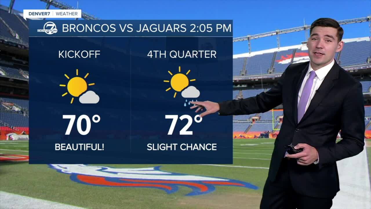 The Broncos will get some beautiful weather for their first home game of the season.