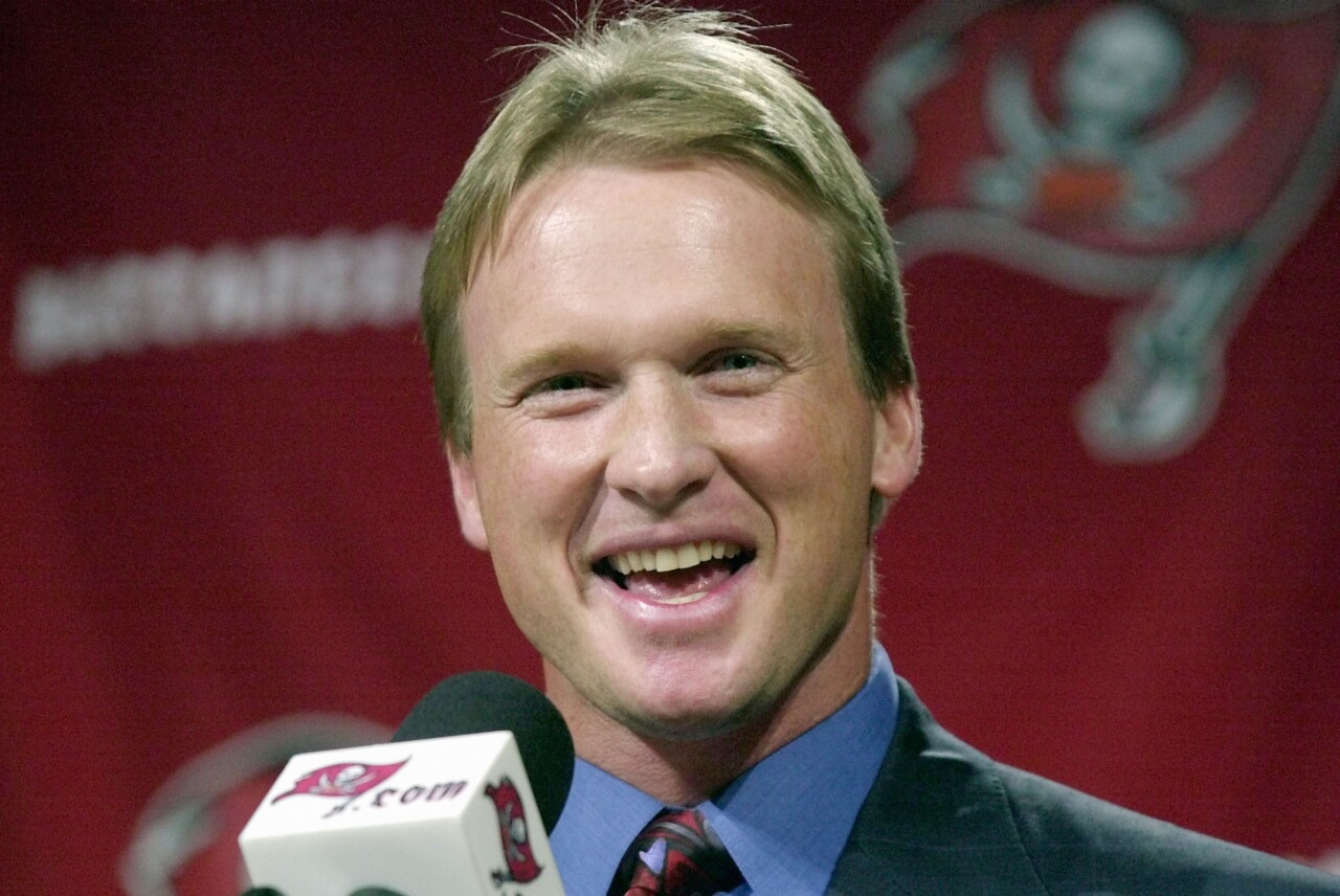 Jon Gruden introduced arsenic  Tampa Bay Buccaneers caput  manager  successful  2002