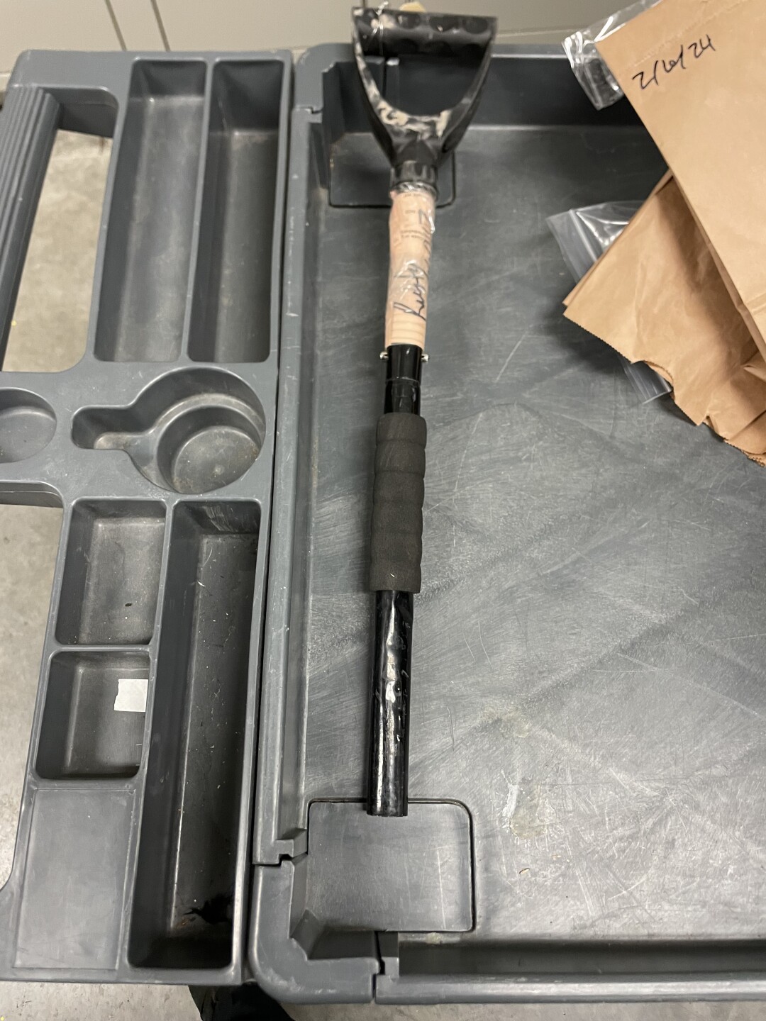 Stolen USPS truck shovel rifle