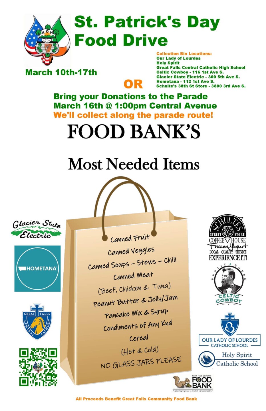 Ancient Order of Hibernians donation drive for Great Falls Community Food Bank