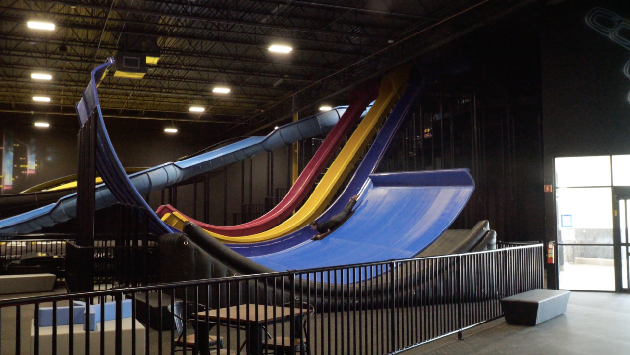 The blue slide featured here is called the ‘Big Wave.’