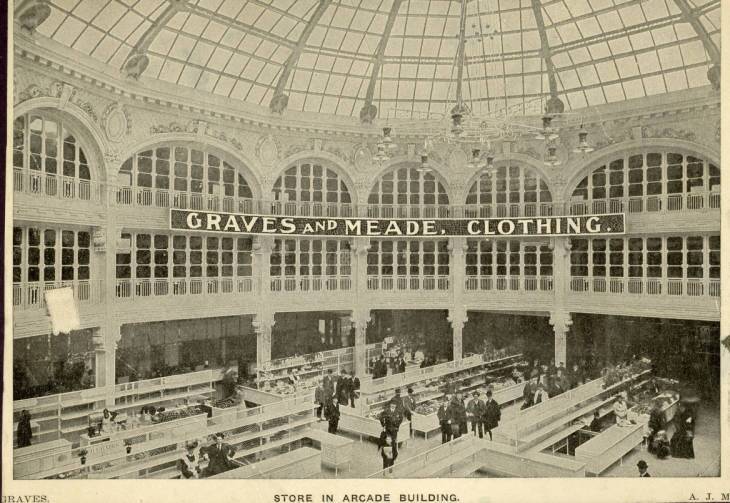 Graves and Meade Clothing Store inside Arcade Building