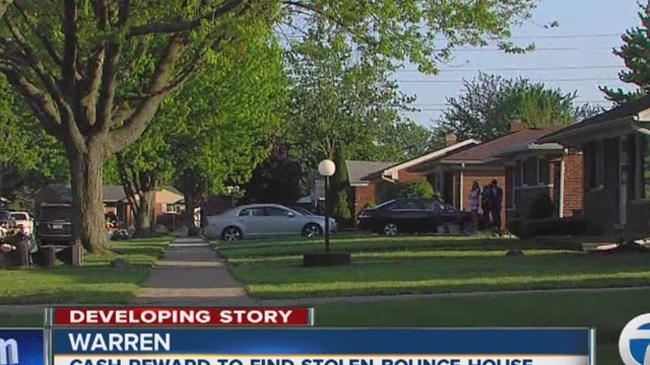 Thieves steal custom bounce house in Warren