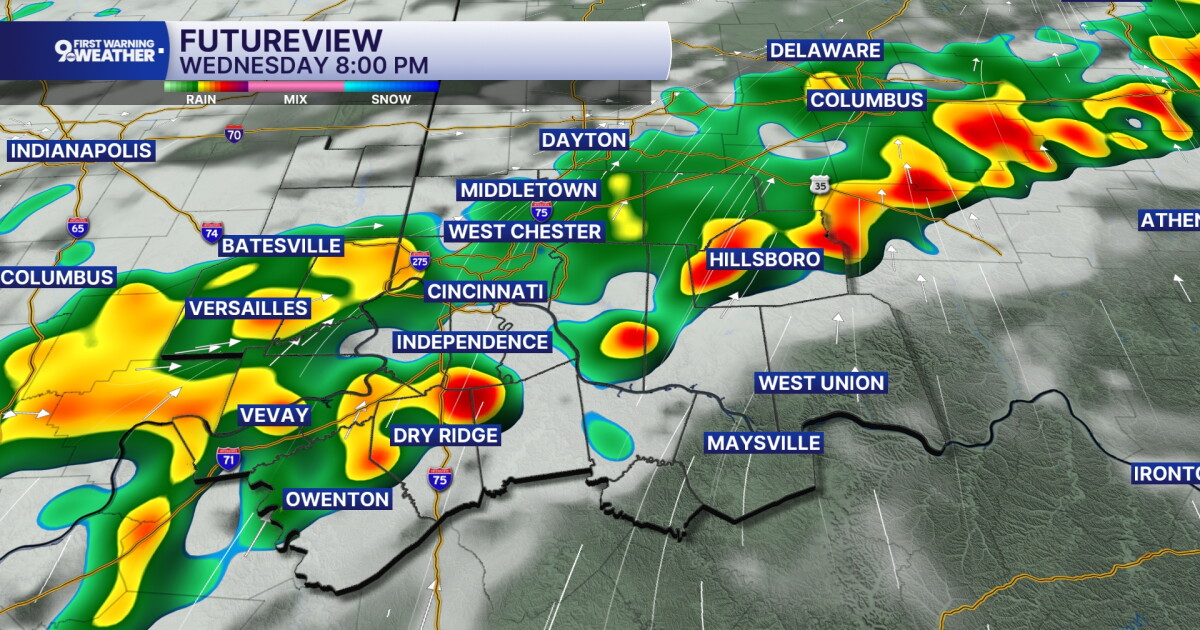 Timing out when storms develop Thursday