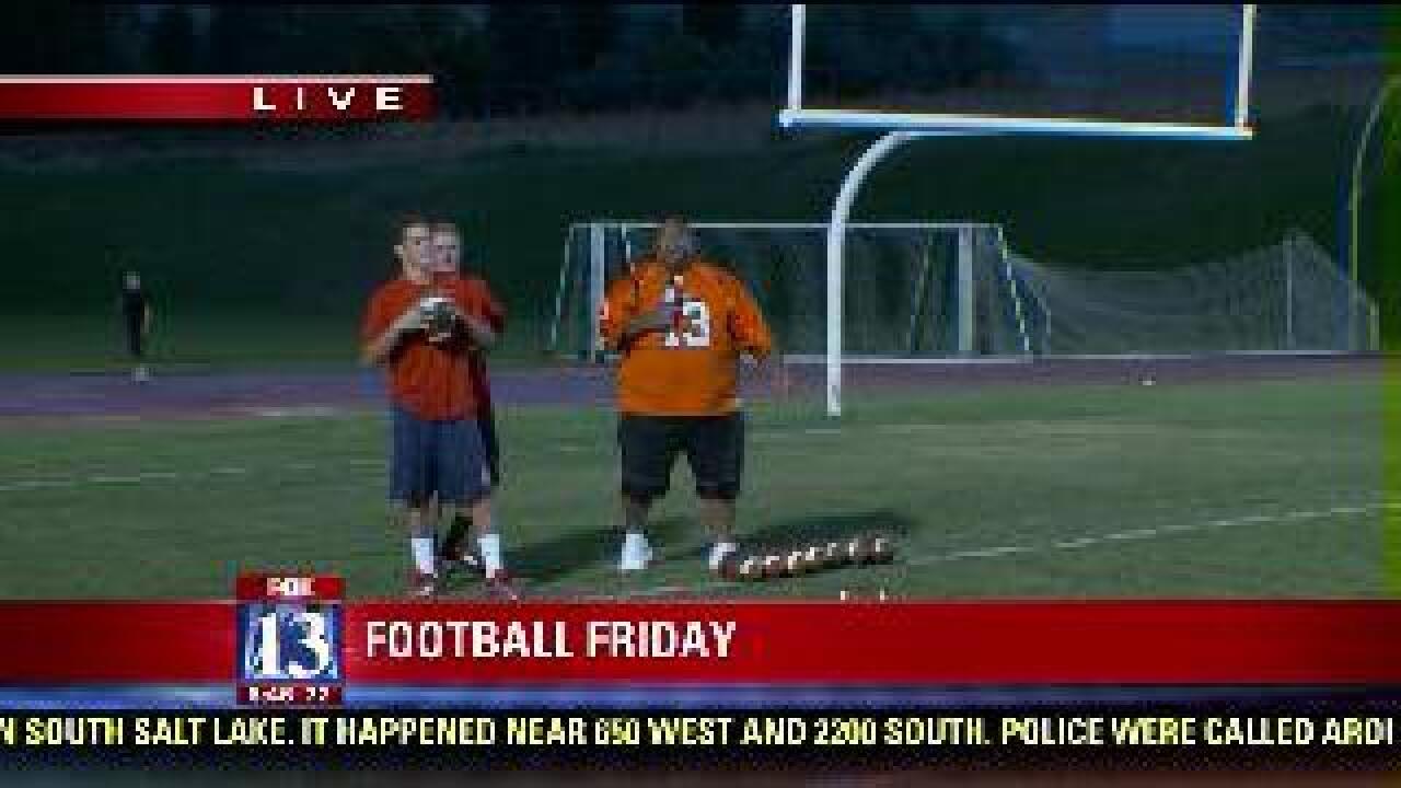 Football throwing contest