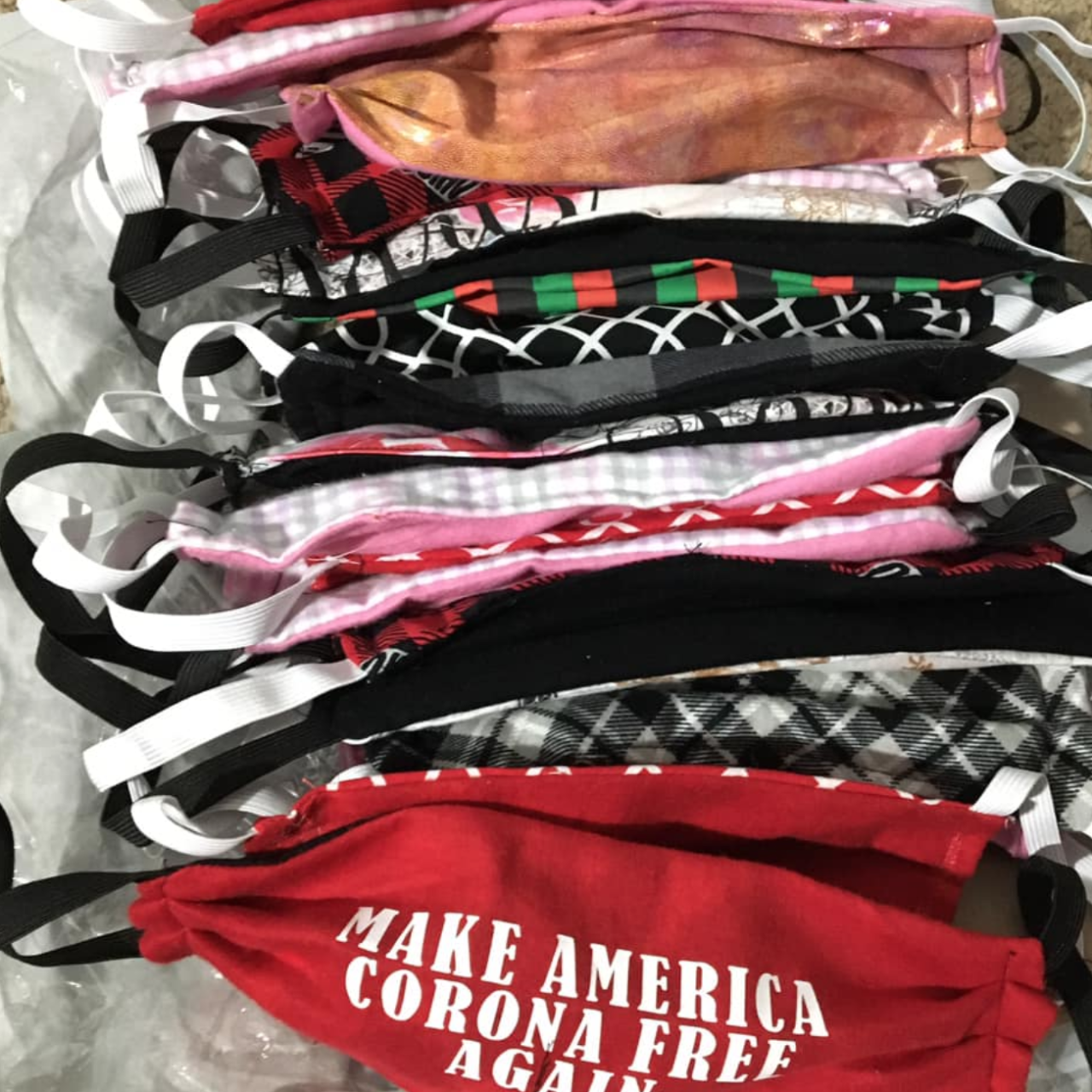 One Cleveland girl has been busy sewing masks.
