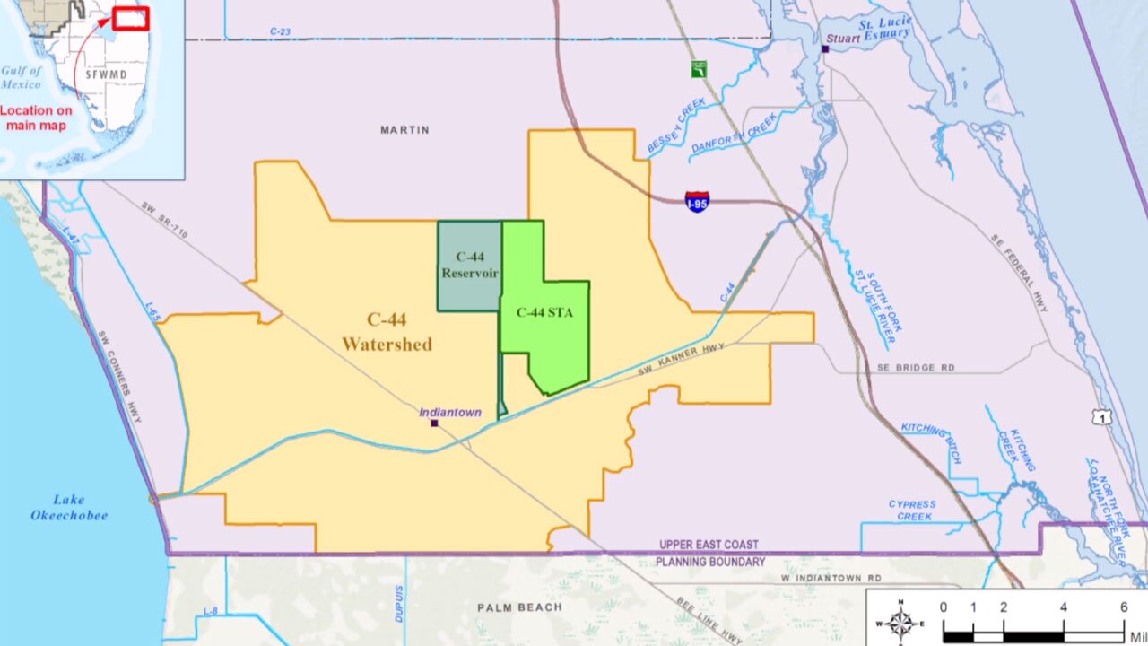 C-44 reservoir map in Martin County