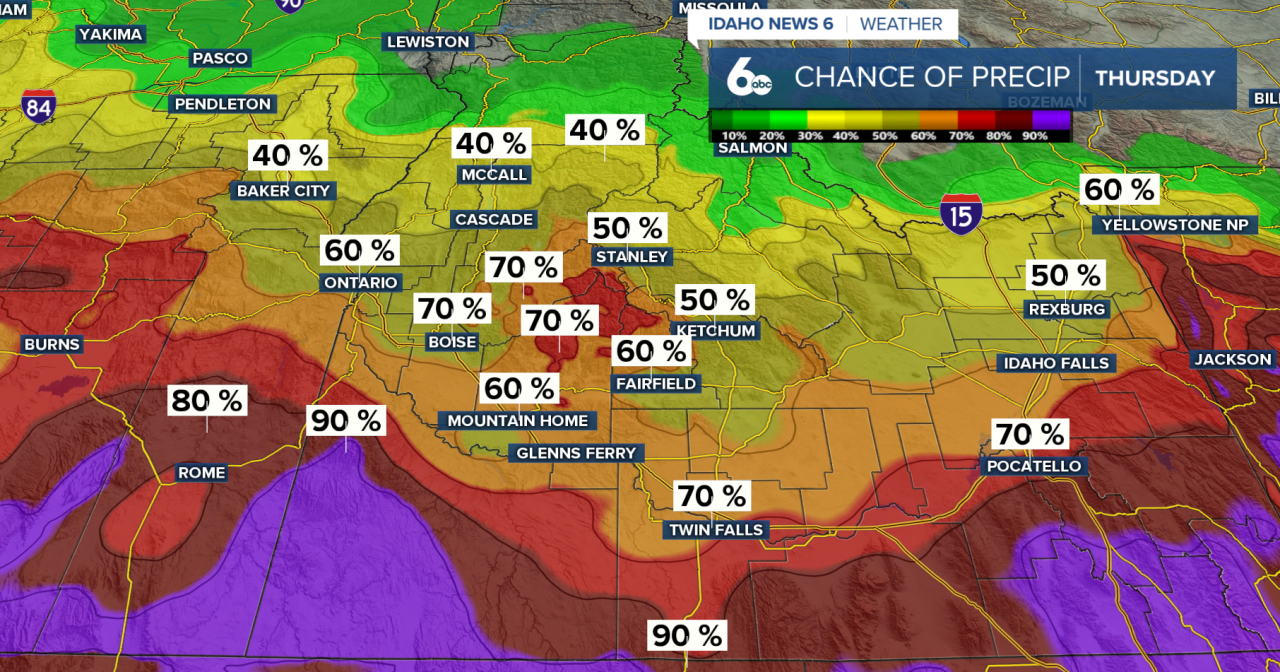 Chance of Precipitation Thursday
