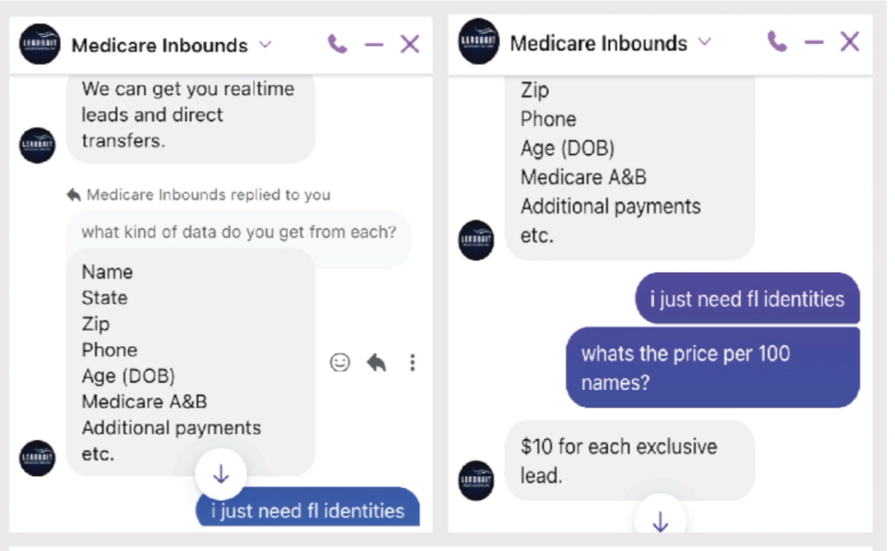 Medicare patient data offered for sale to Dr. Maimon
